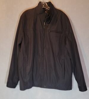Roundtree & Yorke Mens XLT Water Resistant Quilted Lined Jacket Black Full Zip